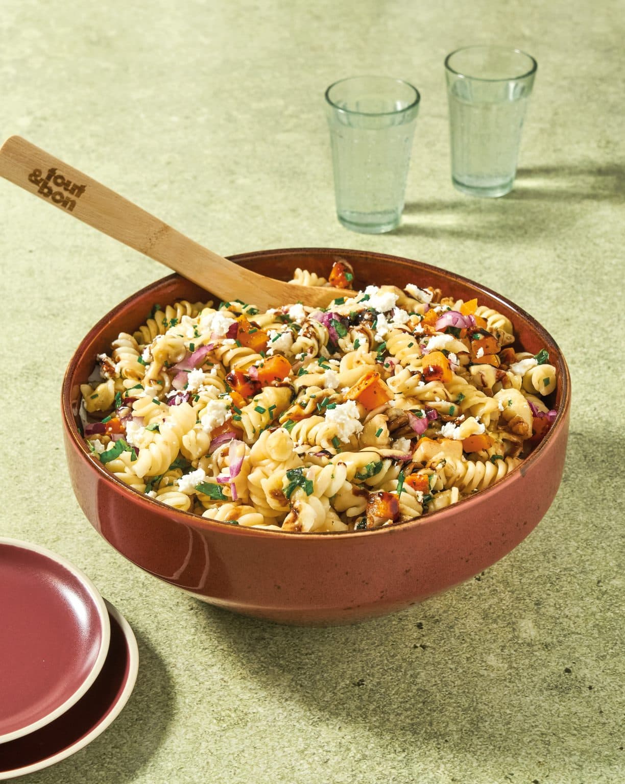 Salade de fusilli et pommes de terre
